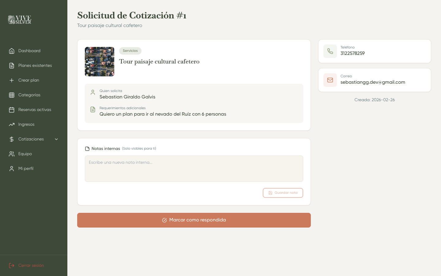 Detalle de cotización