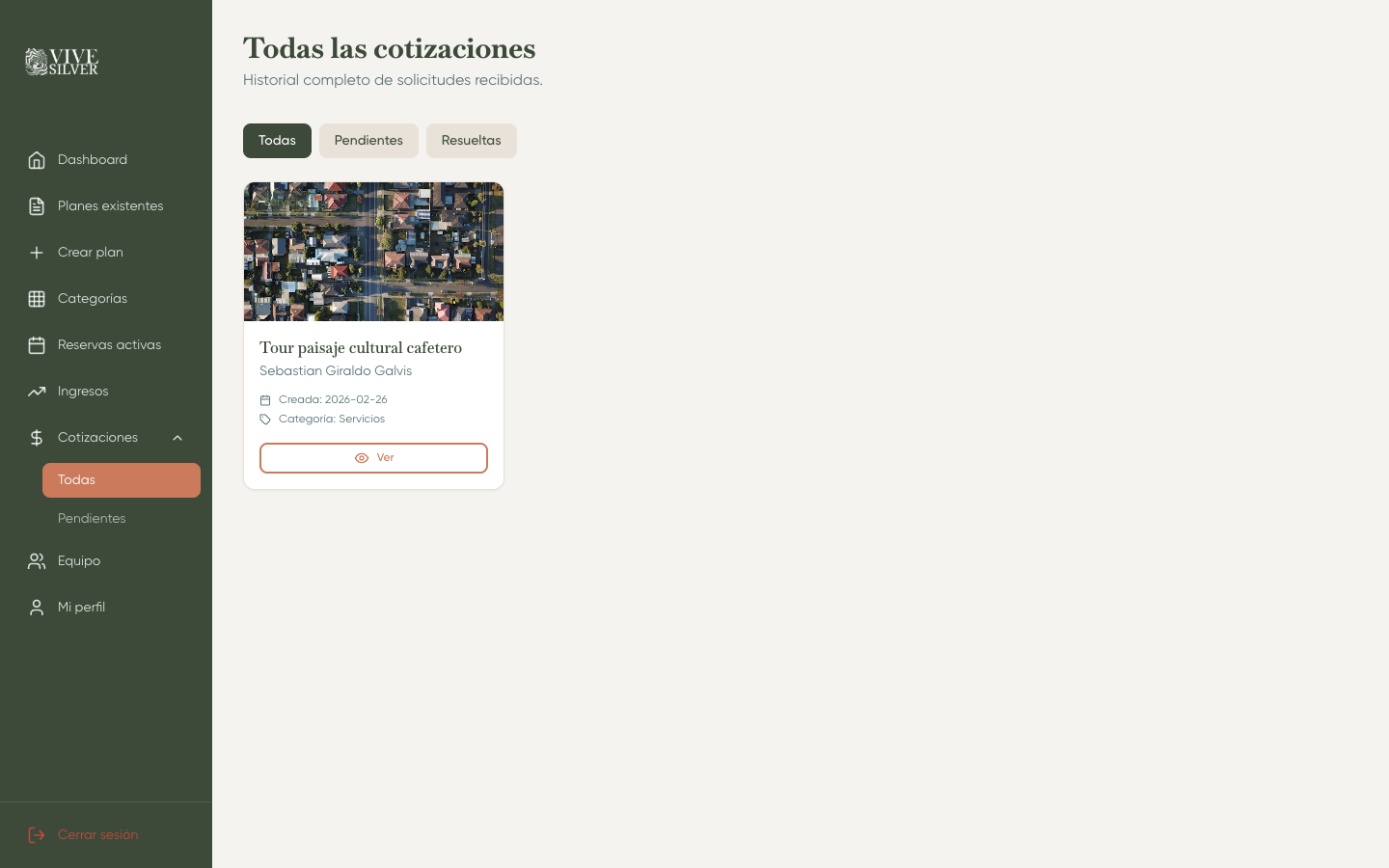 Cotizaciones del proveedor