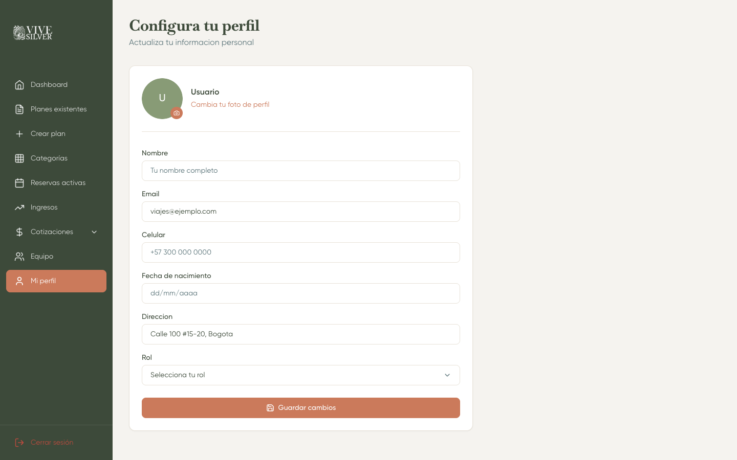 Mi perfil del proveedor
